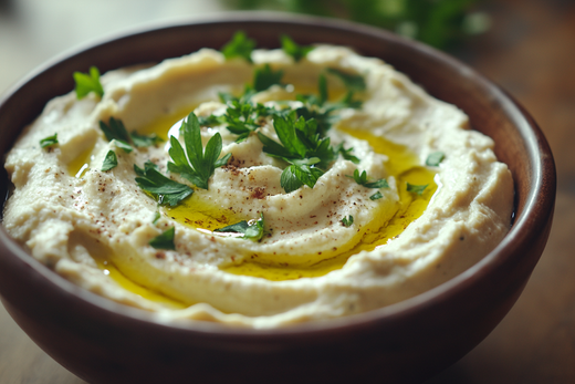 Traditioneller Hummus - vegane Proteinbombe als Dip