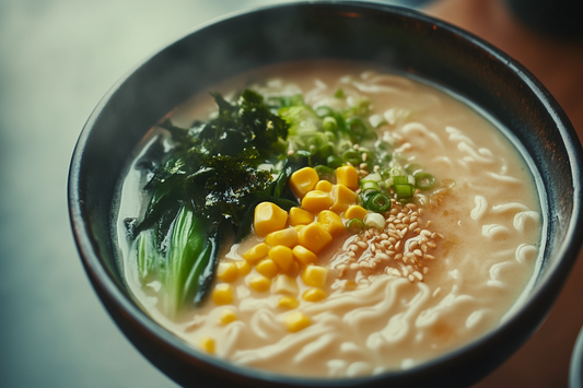 Vegane japanische Nudelsuppe: Tonkotsu Ramen