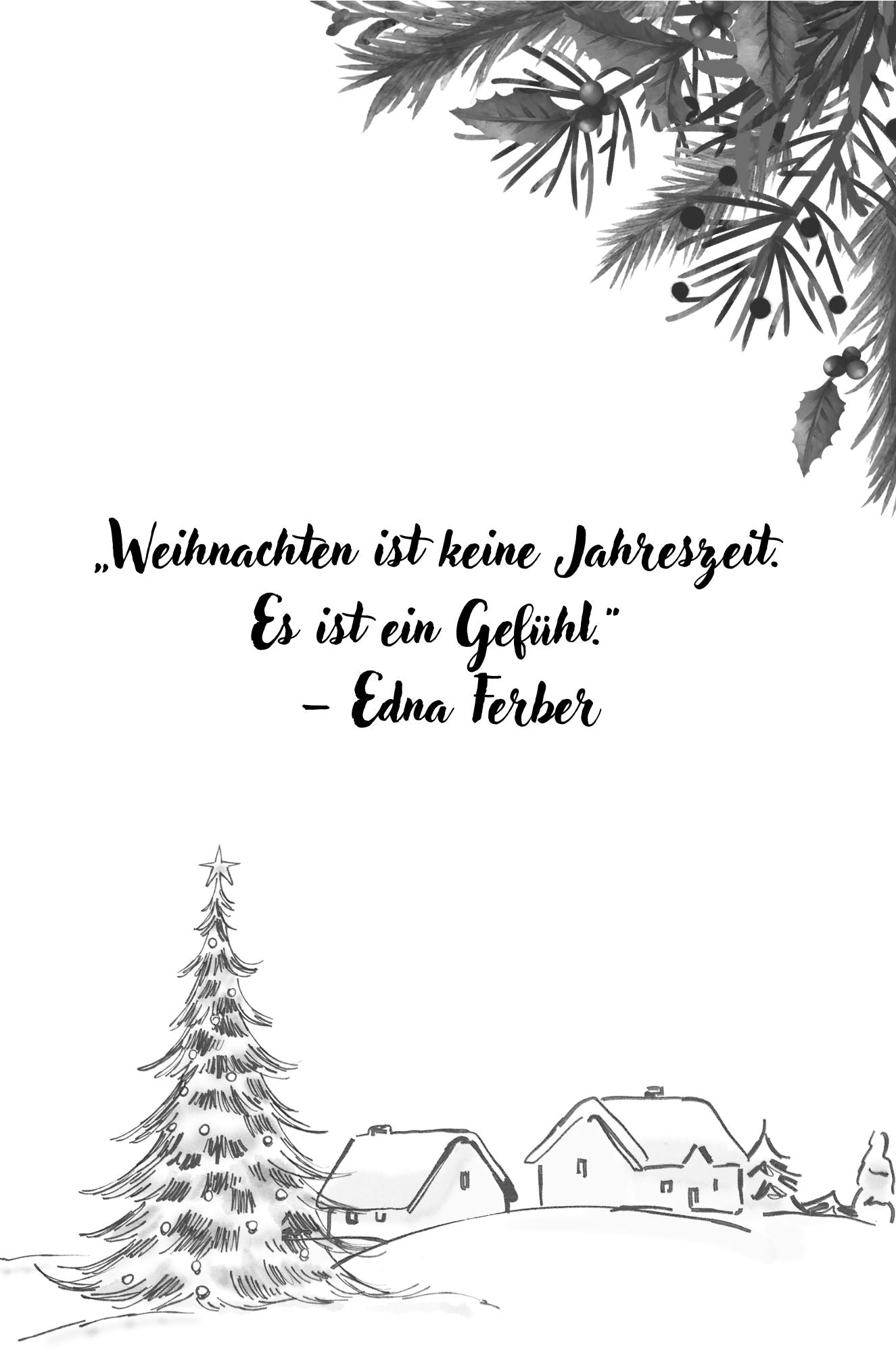 veganer_Adventskalender_Bild_weihnachtsspruch von Edna Ferber